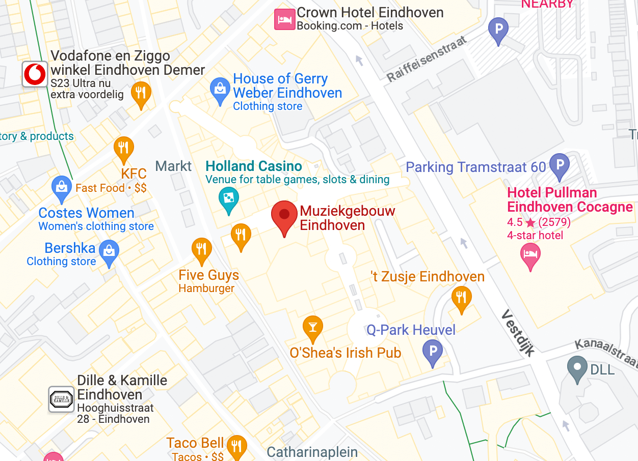 Muziekgebouw location map