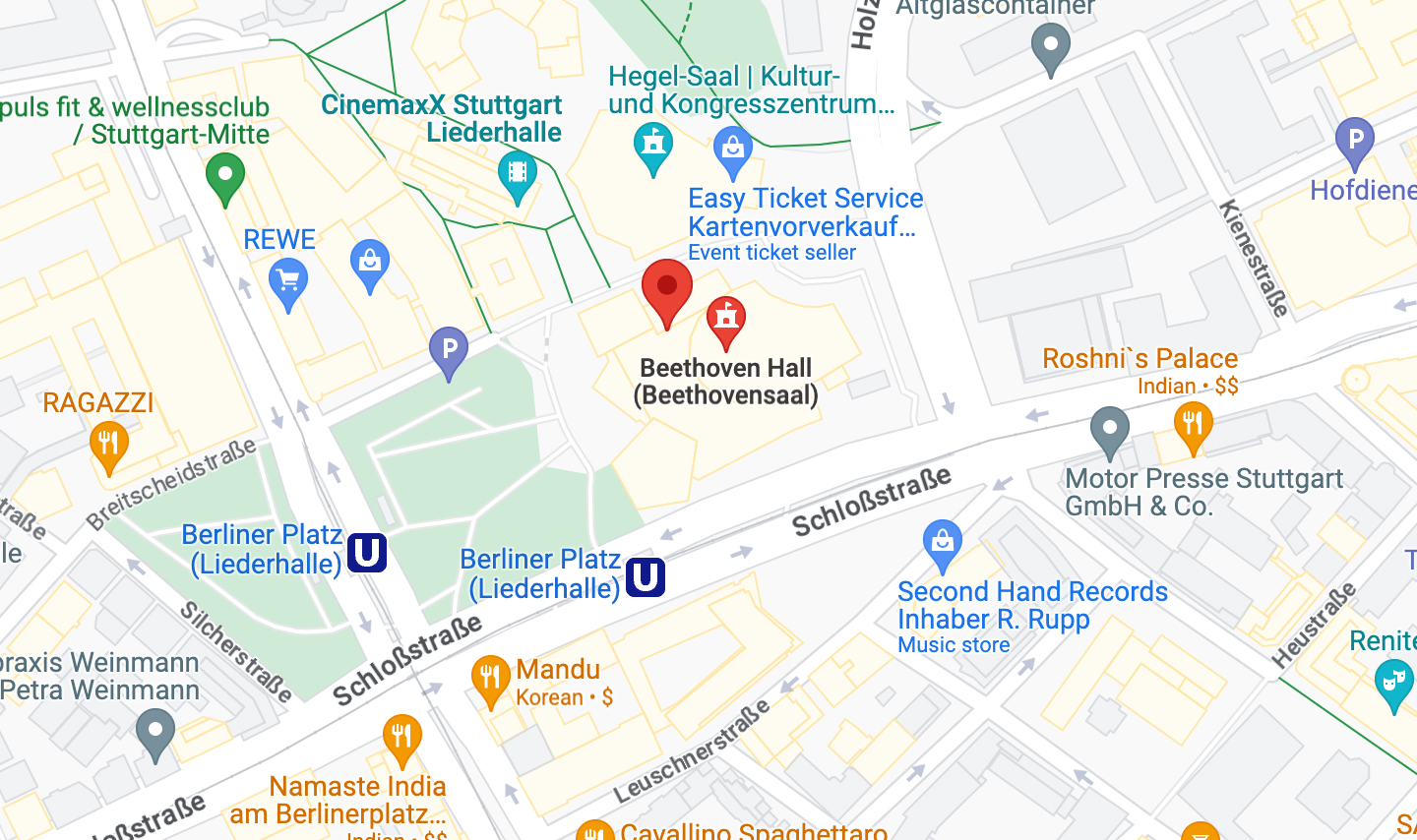 Liederhalle location map