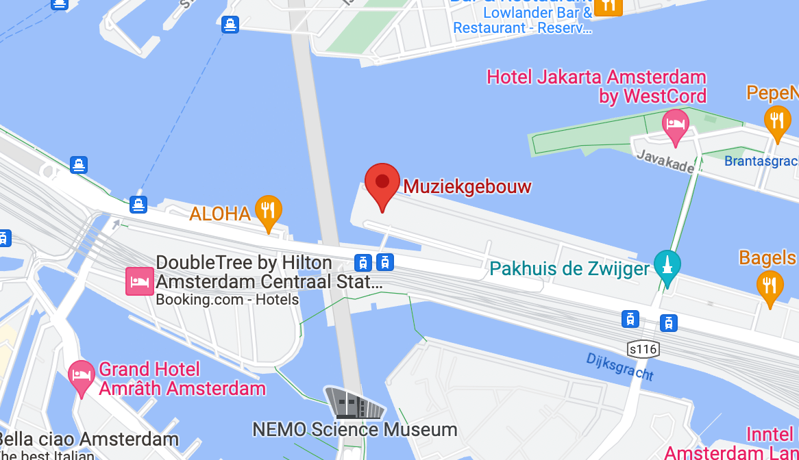 Muziekgebouw aan 't IJ location map