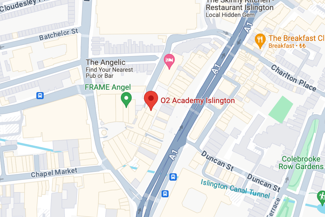 O2 Academy Islington location map