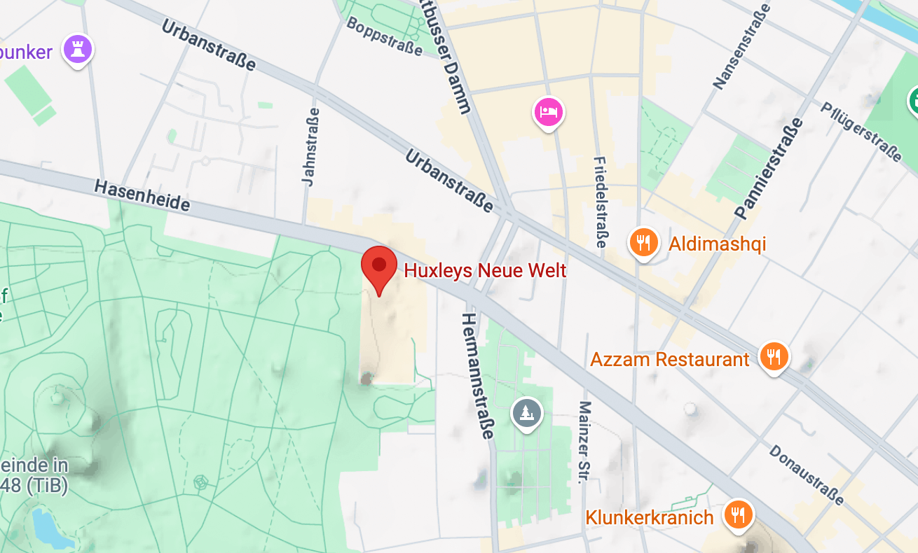 Huxleys Neue Welt location map