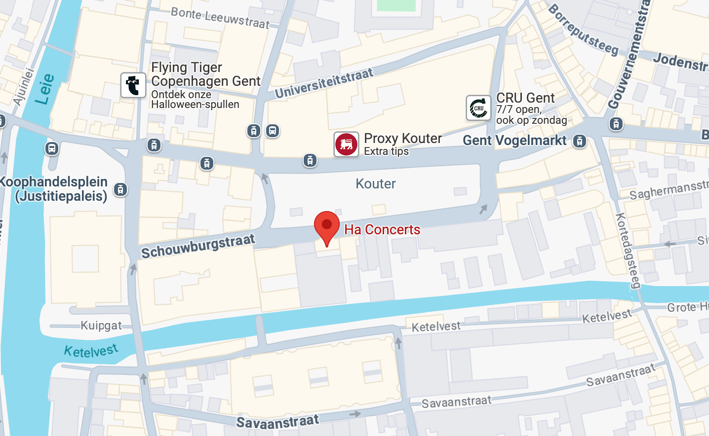 Handelsbeurs location map