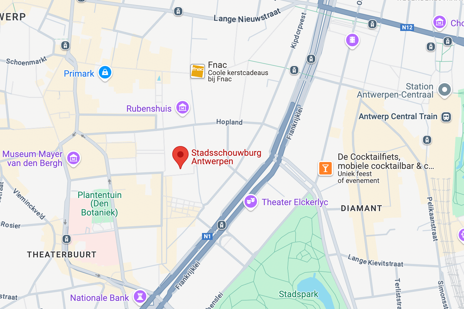 Stadsschouwburg location map