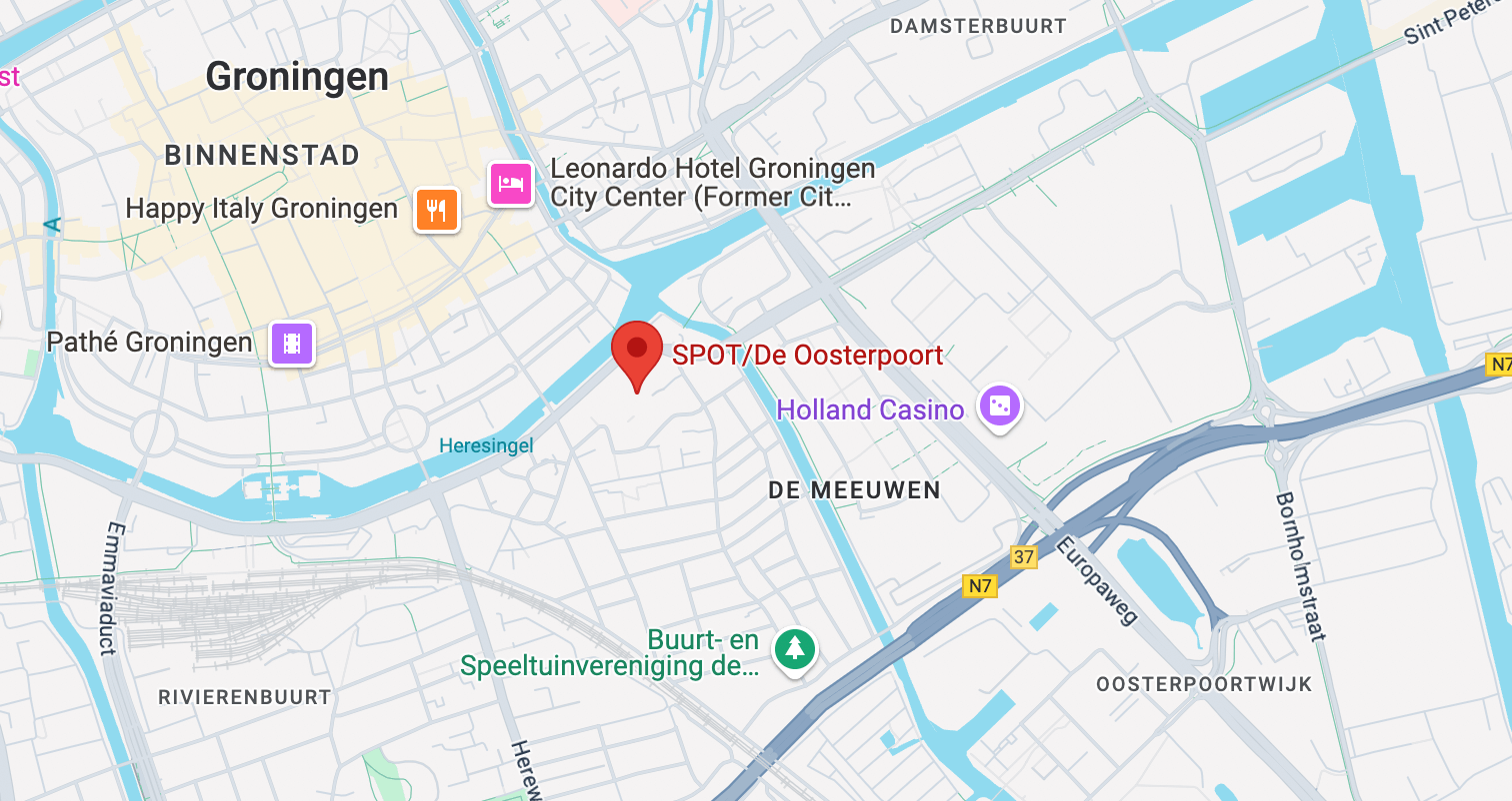 SPOT/De Oosterpoort location map