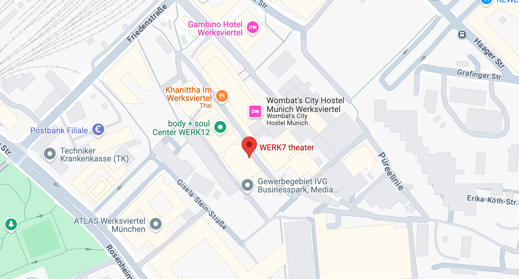 Werk7 Theater location map