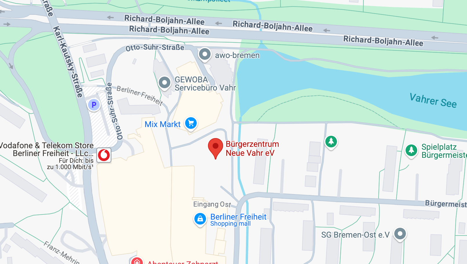 Bürgerzentrum Neue Vahr location map