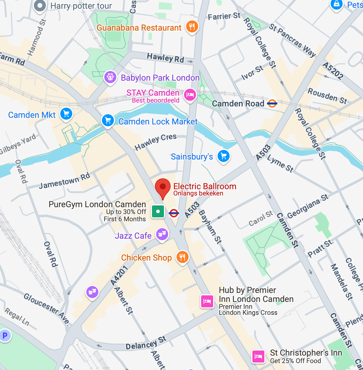 Electric Ballroom location map