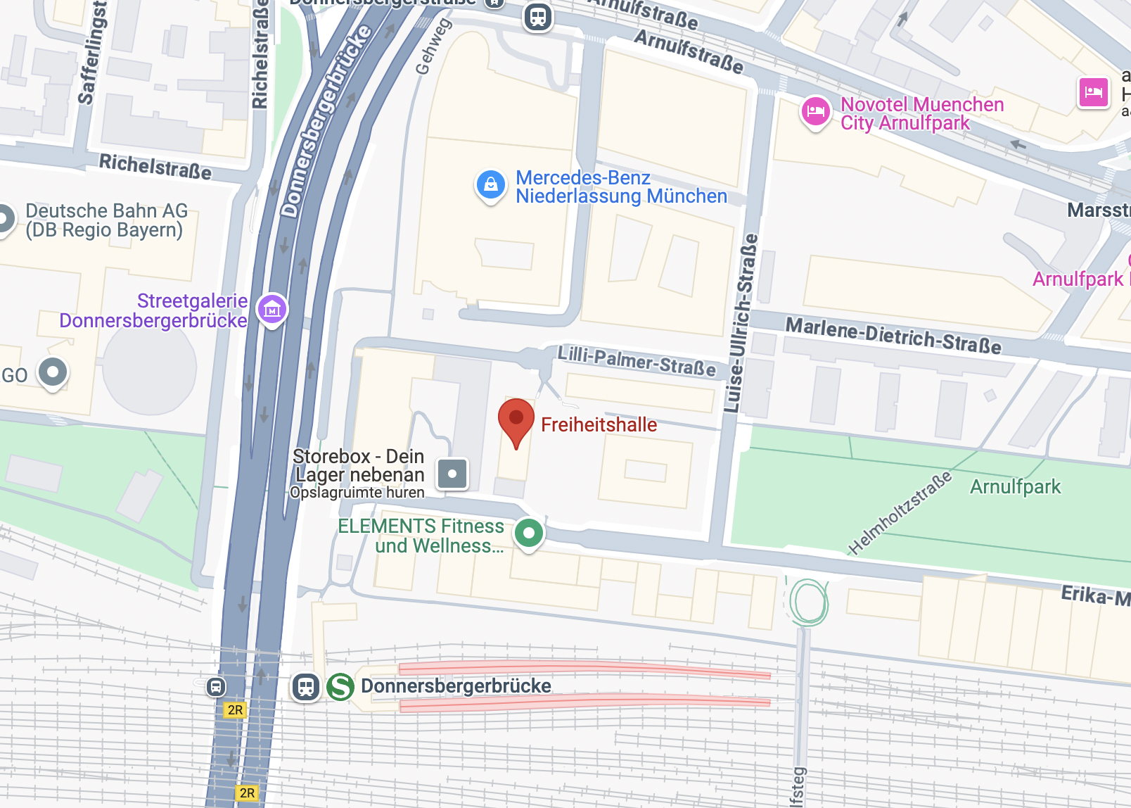 Freiheitshalle München location map